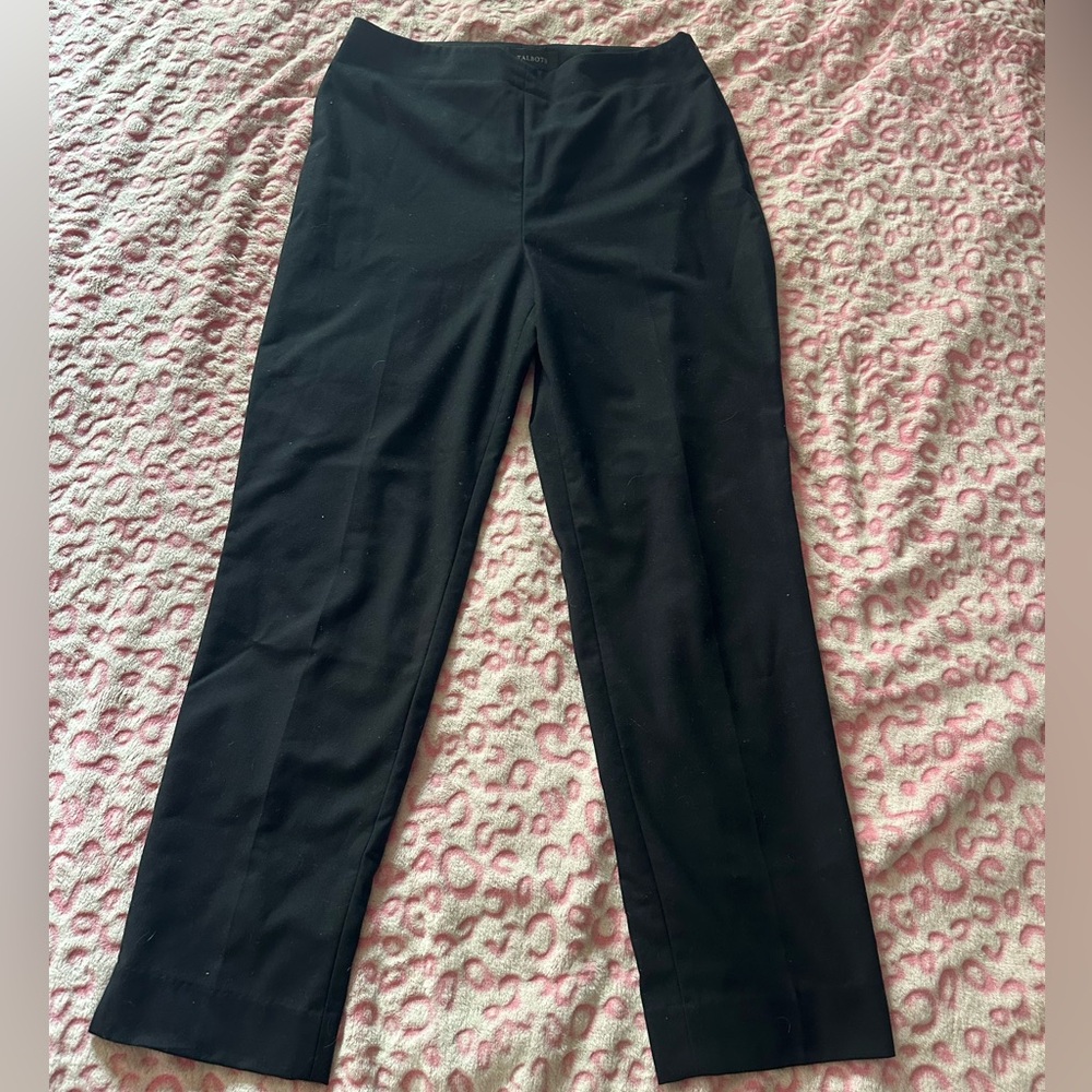 Talbots Black Straight-Leg Dress Trousers